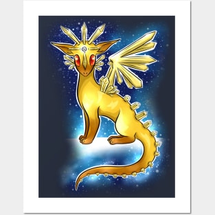 Topaz Dragon - Cute Cartoon Dragon Posters and Art